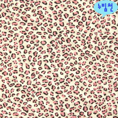 면혼방 누빔천 호피(핑크)-2871
